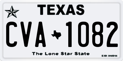TX license plate CVA1082