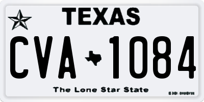 TX license plate CVA1084