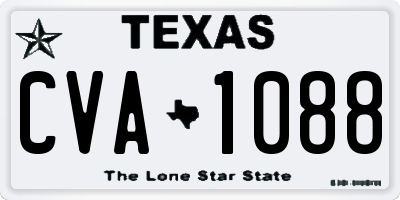 TX license plate CVA1088