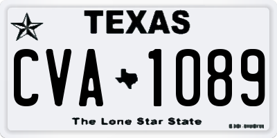 TX license plate CVA1089