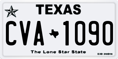 TX license plate CVA1090