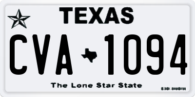 TX license plate CVA1094
