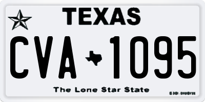 TX license plate CVA1095