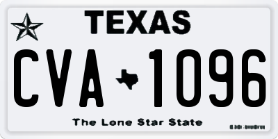 TX license plate CVA1096