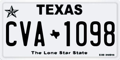 TX license plate CVA1098