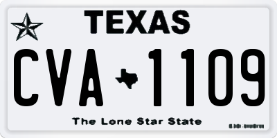 TX license plate CVA1109