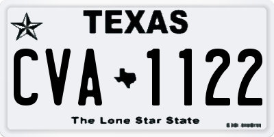 TX license plate CVA1122