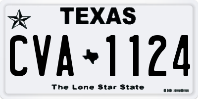 TX license plate CVA1124