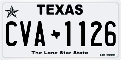 TX license plate CVA1126