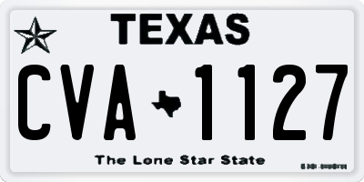 TX license plate CVA1127