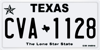 TX license plate CVA1128