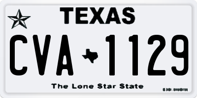 TX license plate CVA1129