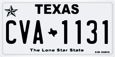 TX license plate CVA1131