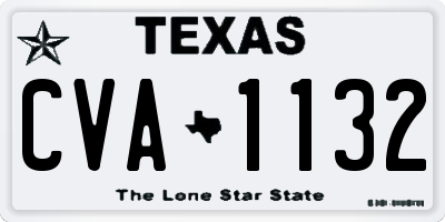 TX license plate CVA1132
