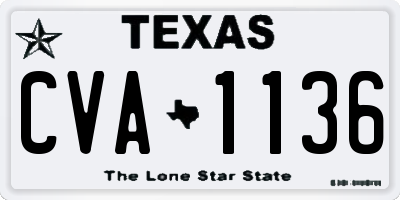TX license plate CVA1136