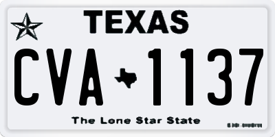 TX license plate CVA1137