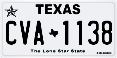 TX license plate CVA1138