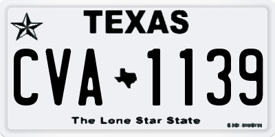 TX license plate CVA1139