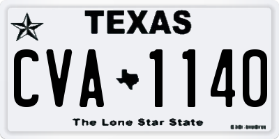 TX license plate CVA1140