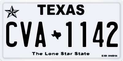 TX license plate CVA1142