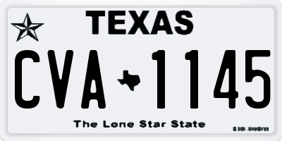 TX license plate CVA1145