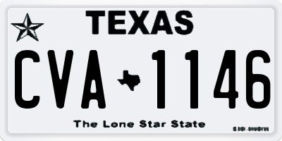 TX license plate CVA1146