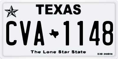 TX license plate CVA1148