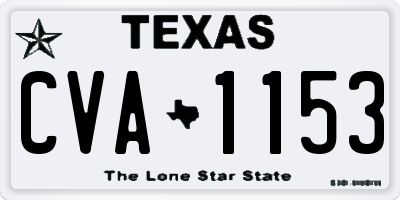 TX license plate CVA1153