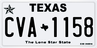 TX license plate CVA1158