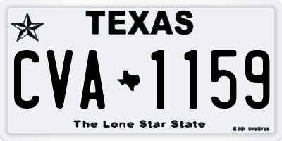 TX license plate CVA1159