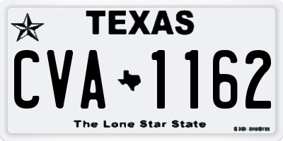 TX license plate CVA1162