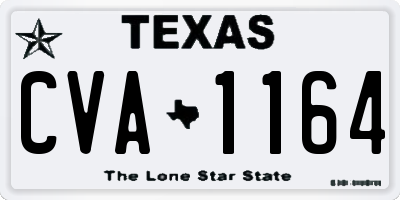 TX license plate CVA1164