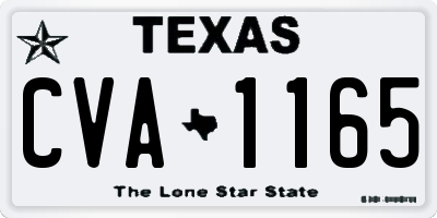 TX license plate CVA1165