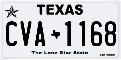 TX license plate CVA1168