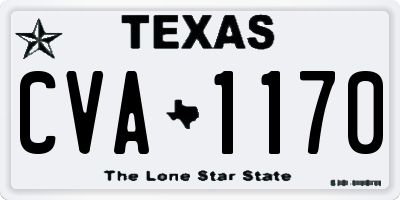 TX license plate CVA1170
