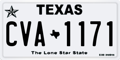 TX license plate CVA1171