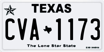 TX license plate CVA1173