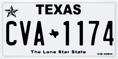 TX license plate CVA1174