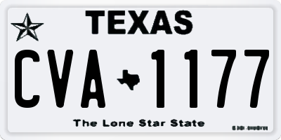 TX license plate CVA1177