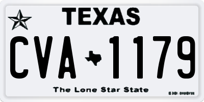 TX license plate CVA1179