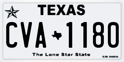 TX license plate CVA1180