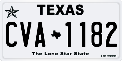 TX license plate CVA1182