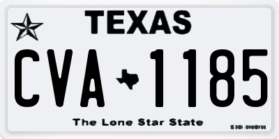 TX license plate CVA1185