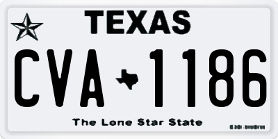 TX license plate CVA1186