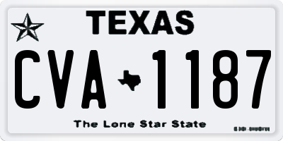 TX license plate CVA1187