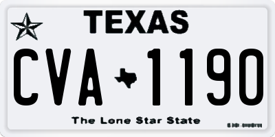 TX license plate CVA1190
