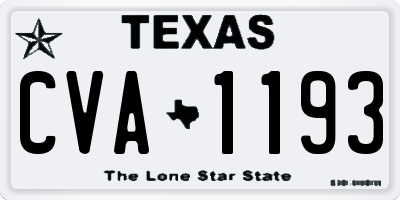 TX license plate CVA1193