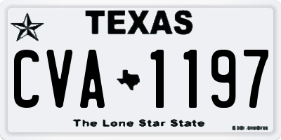 TX license plate CVA1197