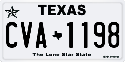 TX license plate CVA1198