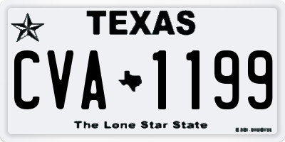TX license plate CVA1199